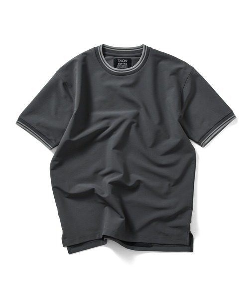 TAION(タイオン)の「【TAION(タイオン)】〈ユニセックス〉ノンダウン ベーシック ハーフスリーブカットソー(Tシャツ/カットソー・メンズ・ブラウン系その他5/ダークネイビー/オフホワイト/ダークオリーブ/ブラック/チャコール/ダークカーキ・L/S/M/XL/XS/2XL)」の4枚目の写真