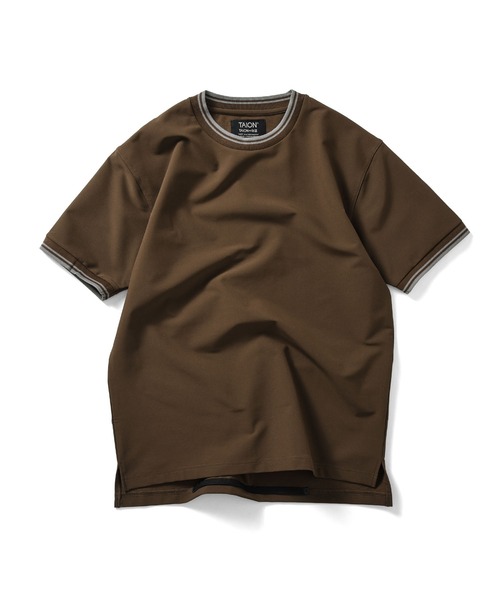 TAION(タイオン)の「【TAION(タイオン)】〈ユニセックス〉ノンダウン ベーシック ハーフスリーブカットソー(Tシャツ/カットソー・メンズ・ブラウン系その他5/ダークネイビー/オフホワイト/ダークオリーブ/ブラック/チャコール/ダークカーキ・L/S/M/XL/XS/2XL)」の5枚目の写真