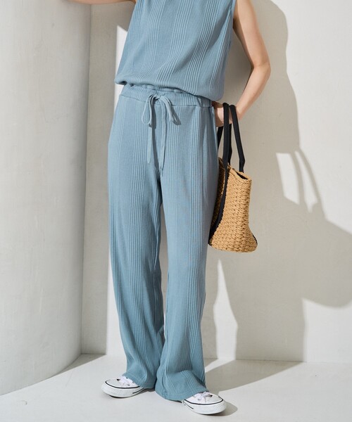 FREAK'S STORE(フリークスストア)の「限定展開 ランダム テレコ ノースリーブ オールインワン(つなぎ/オールインワン・レディース・ブルー/ナチュラル/オリーブ/オレンジ/スミクロ・SMALL/MEDIUM)」の15枚目の写真