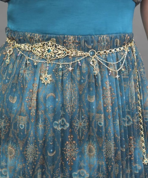 axes femme POETIQUE(アクシーズファムポエティック)の「アラビアンチェーンベルト(ベルト・レディース・ゴールド/アンティークシルバー・FREE)」の2枚目の写真