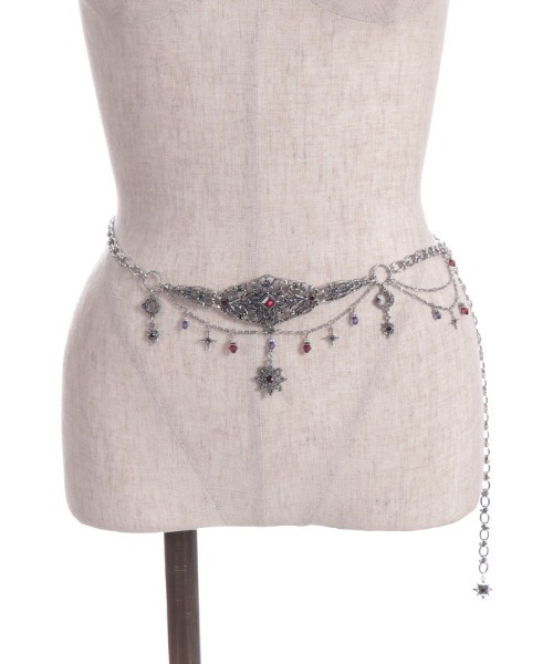 axes femme POETIQUE(アクシーズファムポエティック)の「アラビアンチェーンベルト(ベルト・レディース・ゴールド/アンティークシルバー・FREE)」の3枚目の写真