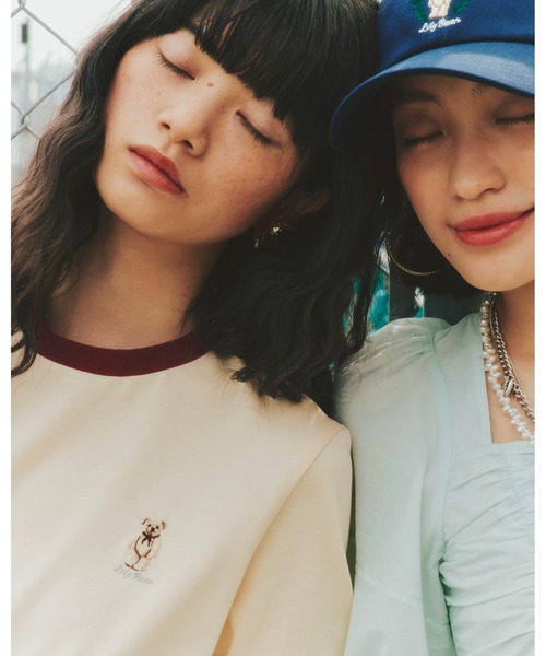 LILY BROWN（リリーブラウン）の「スカーフスタイルLily BearTシャツ（Tシャツ/カットソー・レディース・ブルー/その他/ブラック/イエロー/ホワイト・FREE）」の7枚目の写真