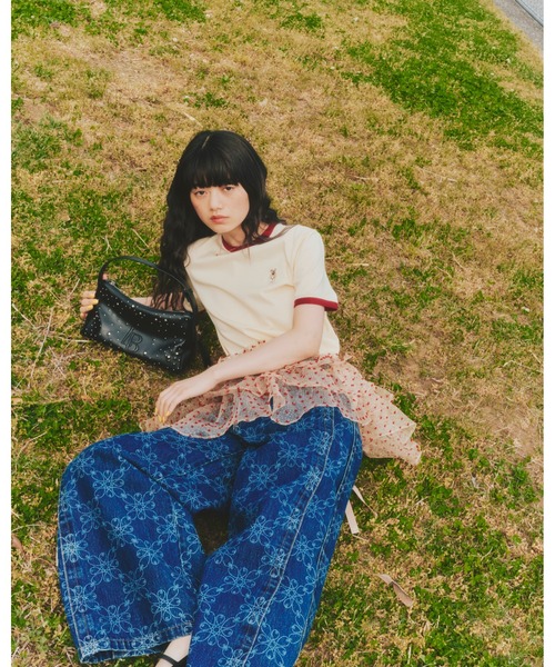 LILY BROWN（リリーブラウン）の「スカーフスタイルLily BearTシャツ（Tシャツ/カットソー・レディース・ブルー/その他/ブラック/イエロー/ホワイト・FREE）」の11枚目の写真