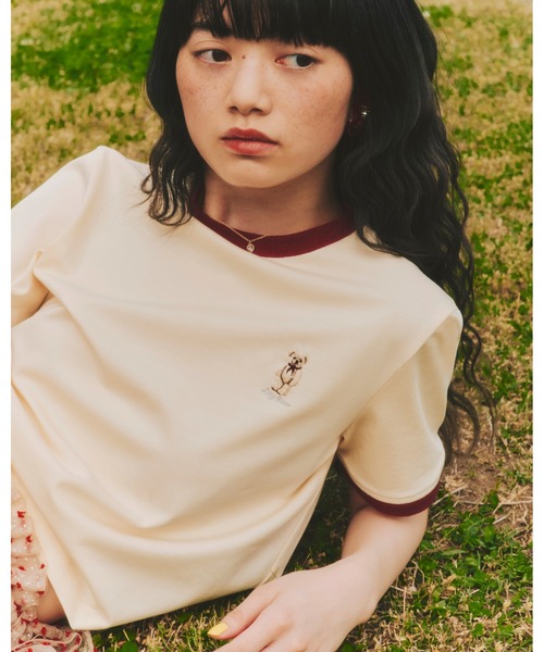 Lily Brown - LILY BROWN リリーブラウン Tシャツ・カットソー F 白 【古着】【中古】 Lily Brown - LILY BROWN リリーブラウン Tシャツ・カットソー F