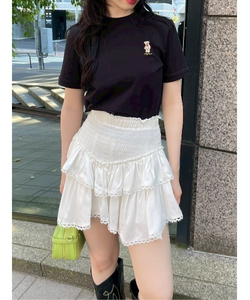 LILY BROWN（リリーブラウン）の「スカーフスタイルLily BearTシャツ（Tシャツ/カットソー・レディース・ブルー/その他/ブラック/イエロー/ホワイト・FREE）」の22枚目の写真