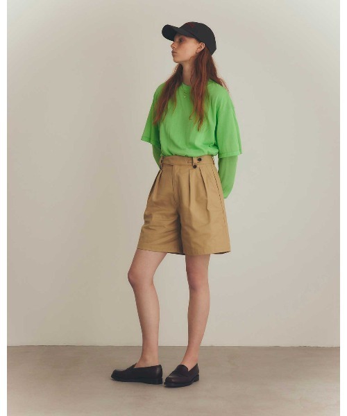 THE SHINZONE(ザ シンゾーン)の「THE SHINZONE SHEER GAUZE HALF SLEEVE TEE 25SMSCU01(Tシャツ/カットソー・レディース・オフホワイト/ブラック/グリーン・FREE)」の6枚目の写真