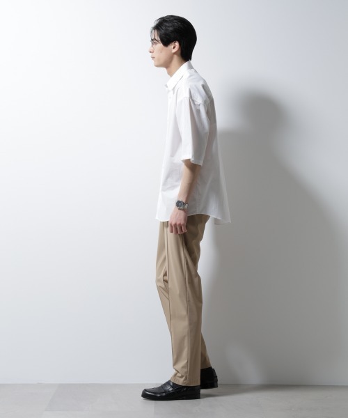 NANO universe(ナノユニバース)の「「N TROUSERS PREMIUM」クールタッチ4WAYストレッチパンツ撥水(セットアップ可)(スラックス・メンズ・ブラック/ベージュ・L/M/S)」の6枚目の写真