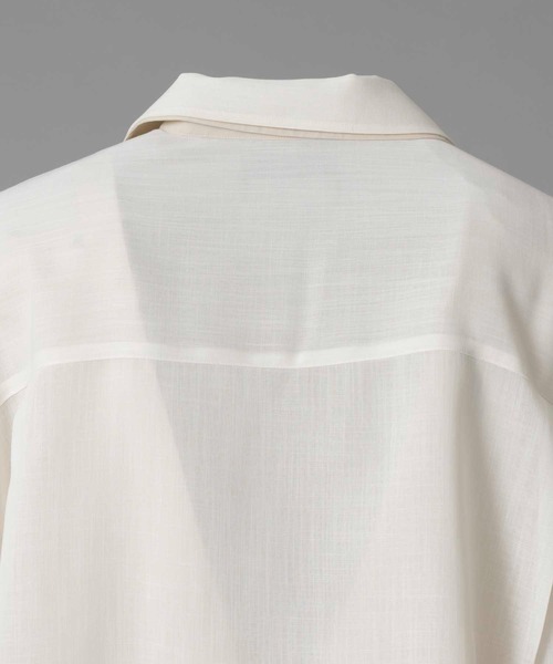 MAISON SPECIAL（メゾンスペシャル）の「《UNISEX》Prime-Over Layering Short Sleeve Shirt/プライムオーバーレイヤリングショートスリーブシャツ【MAISON SPECIAL/メゾンスペシャル】（シャツ/ブラウス・メンズ・ブラック/ホワイト・1/2）」の15枚目の写真