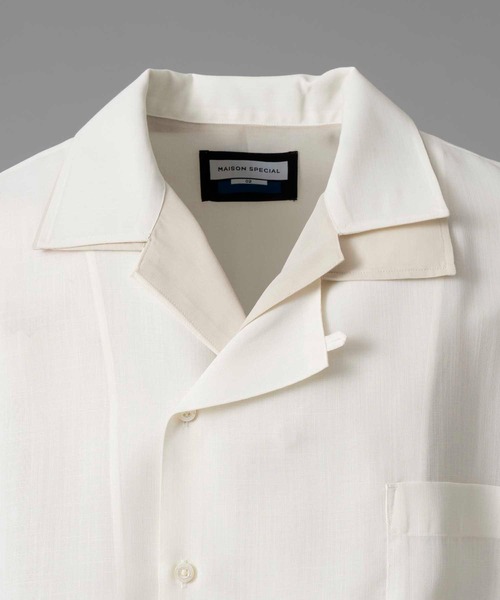 MAISON SPECIAL（メゾンスペシャル）の「《UNISEX》Prime-Over Layering Short Sleeve Shirt/プライムオーバーレイヤリングショートスリーブシャツ【MAISON SPECIAL/メゾンスペシャル】（シャツ/ブラウス・メンズ・ブラック/ホワイト・1/2）」の12枚目の写真
