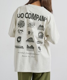 【UNIVERSAL OVERALL】ワンポイントバックプリントTシャツ U2513209-B TEE