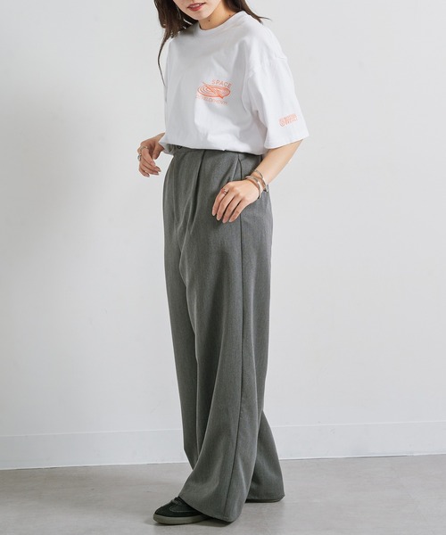 UNIVERSAL OVERALL(ユニバーサルオーバーオール)の「【UNIVERSAL OVERALL】ワンポイントバックプリントTシャツ U2513209-B TEE(Tシャツ/カットソー・メンズ・オートミール/ホワイト/ブラック・S/M/L/XL)」の10枚目の写真