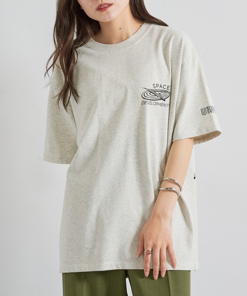 UNIVERSAL OVERALL(ユニバーサルオーバーオール)の「【UNIVERSAL OVERALL】ワンポイントバックプリントTシャツ U2513209-B TEE(Tシャツ/カットソー・メンズ・オートミール/ホワイト/ブラック・S/M/L/XL)」の13枚目の写真