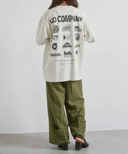 UNIVERSAL OVERALL ユニバーサルオーバーオール STONE WASH UOC S/S TEE U2513209-B ユニセックス カジュアル アメカジ アウトドア Tシャツ バックプリント UNIVERSAL OVERALL STONE WASH UOC S/S TEE｜ナチュラル