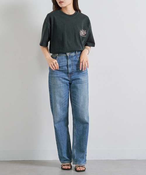 UNIVERSAL OVERALL(ユニバーサルオーバーオール)の「【UNIVERSAL OVERALL】ワンポイントバックプリントTシャツ U2513209-B TEE(Tシャツ/カットソー・メンズ・オートミール/ホワイト/ブラック・S/M/L/XL)」の12枚目の写真