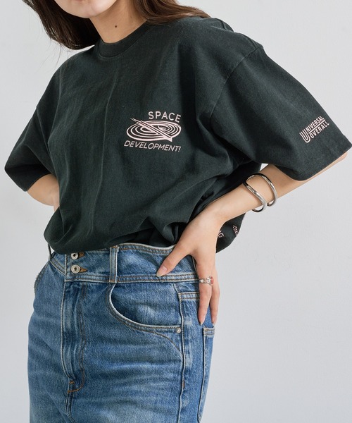 UNIVERSAL OVERALL(ユニバーサルオーバーオール)の「【UNIVERSAL OVERALL】ワンポイントバックプリントTシャツ U2513209-B TEE(Tシャツ/カットソー・メンズ・オートミール/ホワイト/ブラック・S/M/L/XL)」の21枚目の写真