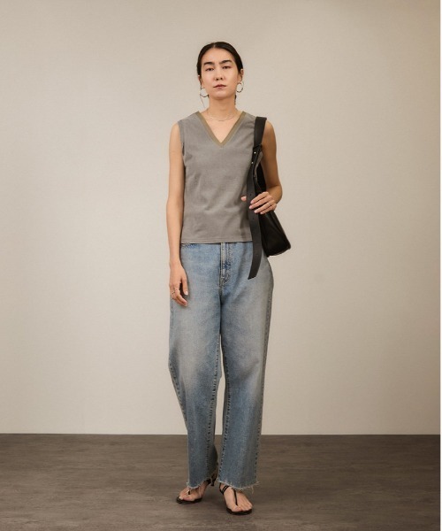 SALON adam et rope'(サロン アダム エ ロペ)の「ビンテージライクオーバーダイプランジネックプルーバー(タンクトップ・レディース・ベージュ系その他/グレー・FREE)」の18枚目の写真