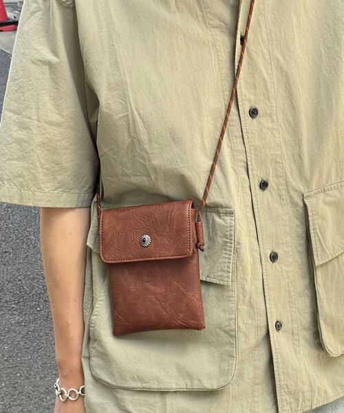 セール】フェイクレザーサコッシュ（ショルダーバッグ