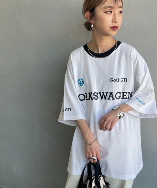 Volkswagen（フォルクスワーゲン）の「[VOLKSWAGEN×JEANS FACTORY/フォルクスワーゲン×ジーンズファクトリー] VOLKSWAGEN コラボレーション レーシング プリントＴシャツ（Tシャツ/カットソー・レディース・ブラック/ホワイト・M/L/S）」の19枚目の写真