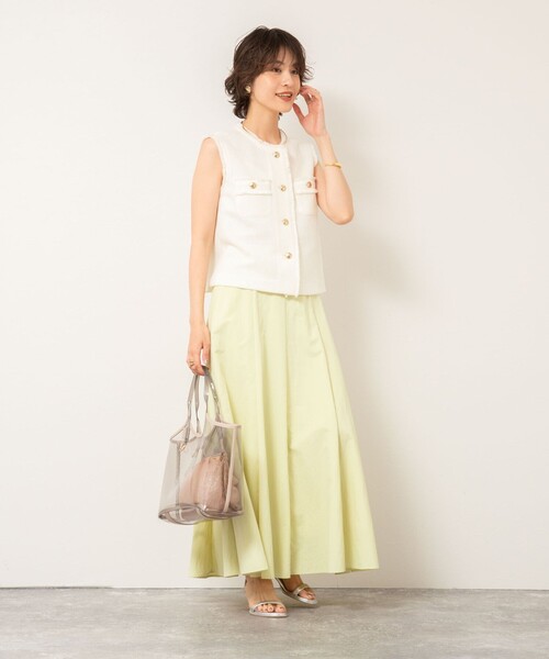 NOLLEY’S Sophi（ノーリーズソフィ）の「ラッセルフリンジベスト（ベスト・レディース・サックスブルー/オフホワイト・38）」の17枚目の写真