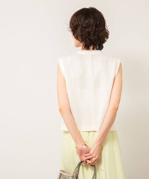 NOLLEY’S Sophi（ノーリーズソフィ）の「ラッセルフリンジベスト（ベスト・レディース・サックスブルー/オフホワイト・38）」の22枚目の写真