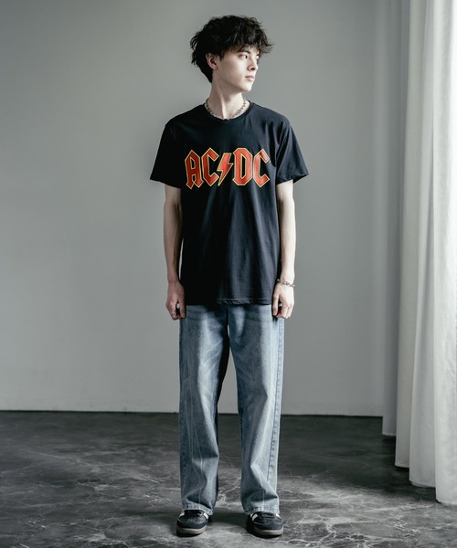 セール】ROCK OFF ロックオフ AC/DC・ROLLING STONESプリントバンド