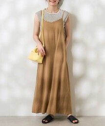 【セットアイテム】リネンレーヨン キャミワンピース インナーセット