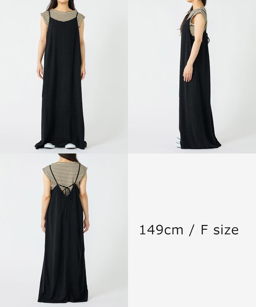 FREAK'S STORE(フリークスストア)の「【セットアイテム】リネンレーヨン キャミワンピース インナーセット(ワンピース・レディース・ブルー/ブラック/ベージュ・フリ-)」の10枚目の写真