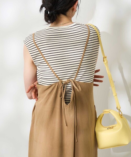 FREAK'S STORE(フリークスストア)の「【セットアイテム】リネンレーヨン キャミワンピース インナーセット(ワンピース・レディース・ブルー/ブラック/ベージュ・フリ-)」の16枚目の写真