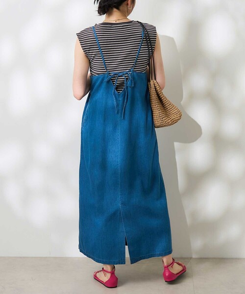 FREAK'S STORE(フリークスストア)の「【セットアイテム】リネンレーヨン キャミワンピース インナーセット(ワンピース・レディース・ブルー/ブラック/ベージュ・フリ-)」の21枚目の写真