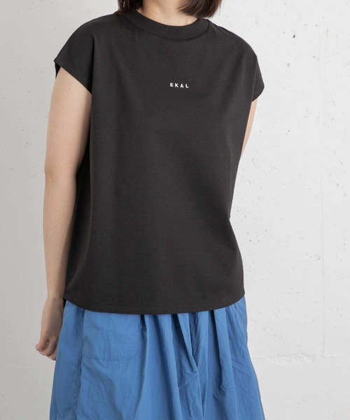 EKAL(エカル)の「フレンチスリーブカットソー(Tシャツ/カットソー・レディース・ブラック/ブルー系その他/ホワイト/ベージュ系その他・ONE)」の15枚目の写真