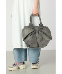 RODEO CROWNS WIDE BOWL | リボンデニムトート(トートバッグ)