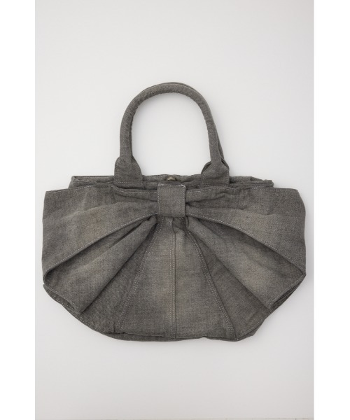 RODEO CROWNS WIDE BOWL(ロデオクラウンズワイドボウル)の「リボンデニムトート(トートバッグ・レディース・ブラック/ブルー・FREE)」の3枚目の写真