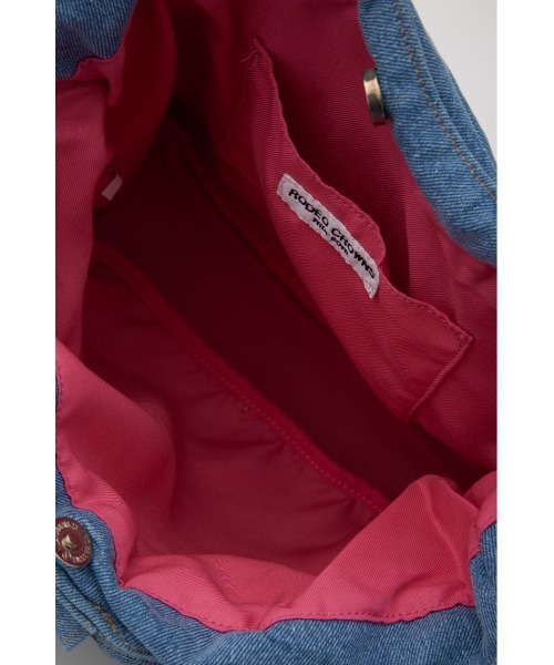 RODEO CROWNS WIDE BOWL(ロデオクラウンズワイドボウル)の「リボンデニムトート(トートバッグ・レディース・ブラック/ブルー・FREE)」の17枚目の写真