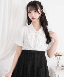 DearMyLoveRose（ディアマイラブローズ）の「リボン付角襟シャツブラウス【大きいサイズ有り】（シャツ/ブラウス）」