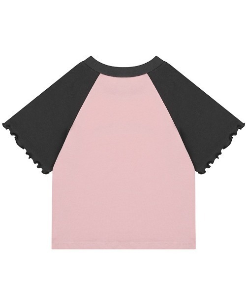 muahmuah(ムーアムーア)の「A'GEM/9 × .kom 『muah muah/ムーアムーア』STITCH RAGLAN FRILL HALF T-Shirt ステッチラグラン フリルハーフ Tシャツ(Tシャツ/カットソー・レディース・グレー/ホワイト/ピンク・FREE)」の14枚目の写真