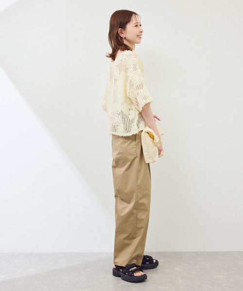 ROPE' PICNIC（ロペピクニック）の「メッシュコード刺繍プルオーバー（Tシャツ/カットソー・レディース・サックスブルー/ブラック/オフホワイト・38）」の14枚目の写真