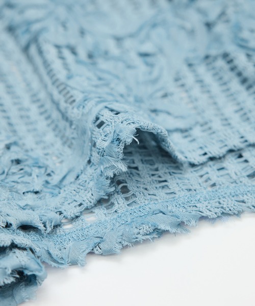 ROPE' PICNIC（ロペピクニック）の「メッシュコード刺繍プルオーバー（Tシャツ/カットソー・レディース・サックスブルー/ブラック/オフホワイト・38）」の4枚目の写真