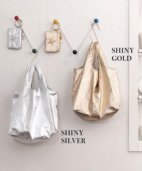 LAZY SUSAN（レイジースーザン）の「エコバッグ　グリッタースターＬＳ小（エコバッグ/サブバッグ・レディース・シルバー/ゴールド・FREE）」の10枚目の写真