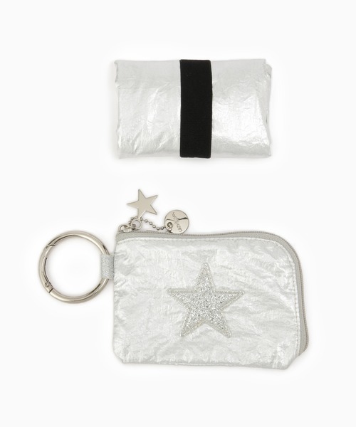 LAZY SUSAN（レイジースーザン）の「エコバッグ　グリッタースターＬＳ小（エコバッグ/サブバッグ・レディース・シルバー/ゴールド・FREE）」の12枚目の写真