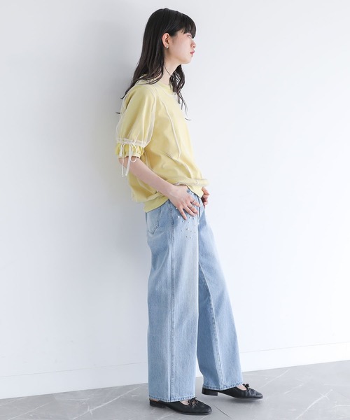 somari imagination(ソマリ イマジネーション)の「『チュールレイヤードカットソー』(Tシャツ/カットソー・レディース・イエロー/ネイビー・2/1)」の9枚目の写真