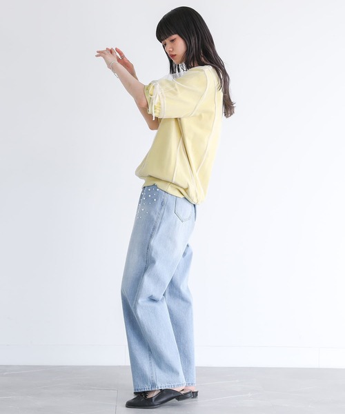 somari imagination(ソマリ イマジネーション)の「『チュールレイヤードカットソー』(Tシャツ/カットソー・レディース・イエロー/ネイビー・2/1)」の11枚目の写真