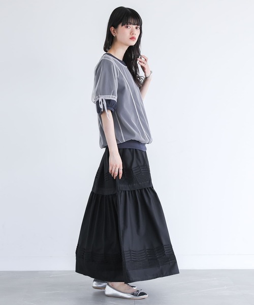somari imagination(ソマリ イマジネーション)の「『チュールレイヤードカットソー』(Tシャツ/カットソー・レディース・イエロー/ネイビー・2/1)」の19枚目の写真