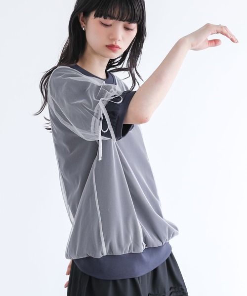 somari imagination(ソマリ イマジネーション)の「『チュールレイヤードカットソー』(Tシャツ/カットソー・レディース・イエロー/ネイビー・2/1)」の16枚目の写真