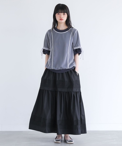 somari imagination(ソマリ イマジネーション)の「『チュールレイヤードカットソー』(Tシャツ/カットソー・レディース・イエロー/ネイビー・2/1)」の17枚目の写真
