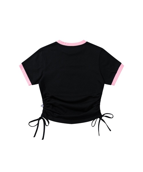 HOOK(フック)の「【HOOK】for girls 裾シャーリングレトロわんちゃんプリントリンガーTEE (SS)(Tシャツ/カットソー・レディース・ブラック/ホワイト・LARGE/SMALL/MEDIUM)」の18枚目の写真