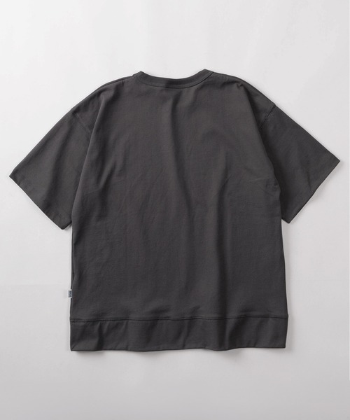 DISCUS（ディスカス）の「【71】【DISCUS/ディスカス】USAコットンブレンド オーバルワッペン ワンポイント刺繍＆ピスネームタグデザイン 半袖スウェットTシャツ（Tシャツ/カットソー・メンズ・アッシュグレー/ブラック/ネイビー/ホワイト/ブルーグレー/グレイッシュベージュ/チャコールグレー/グリーン・XL/L/M）」の10枚目の写真