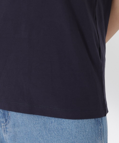 NANO universe（ナノユニバース）の「ラッフルカラーカットノースリーブトップス（Tシャツ/カットソー・レディース・ホワイト/パープル/ネイビー・FREE）」の4枚目の写真