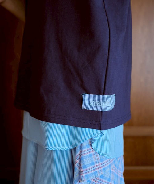 common gull products.(コモンガルプロダクツ)の「shesaidthat×common gull products. こんにちは、コーヒーでもどうですか?” stitch tee ”(Tシャツ/カットソー・レディース・ホワイト系/ネイビー/ピンク系/サックスブルー系・SMALL/LARGE/MEDIUM)」の18枚目の写真