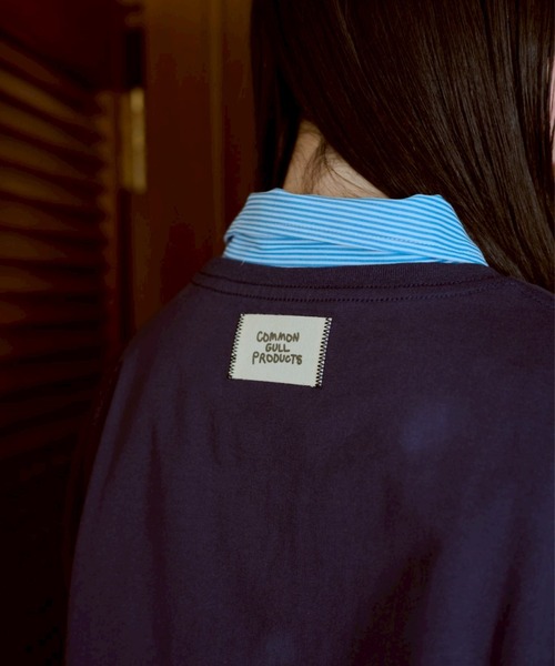 common gull products.(コモンガルプロダクツ)の「shesaidthat×common gull products. こんにちは、コーヒーでもどうですか?” stitch tee ”(Tシャツ/カットソー・レディース・ホワイト系/ネイビー/ピンク系/サックスブルー系・SMALL/LARGE/MEDIUM)」の20枚目の写真