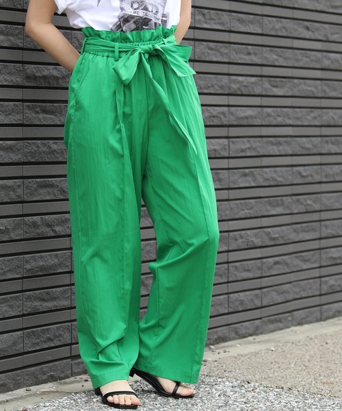 Gready Brilliant(グレディブリリアン)の「ベルト付ピンタックHWパンツ(その他パンツ・レディース・キャメル/グリーン・38)」の14枚目の写真
